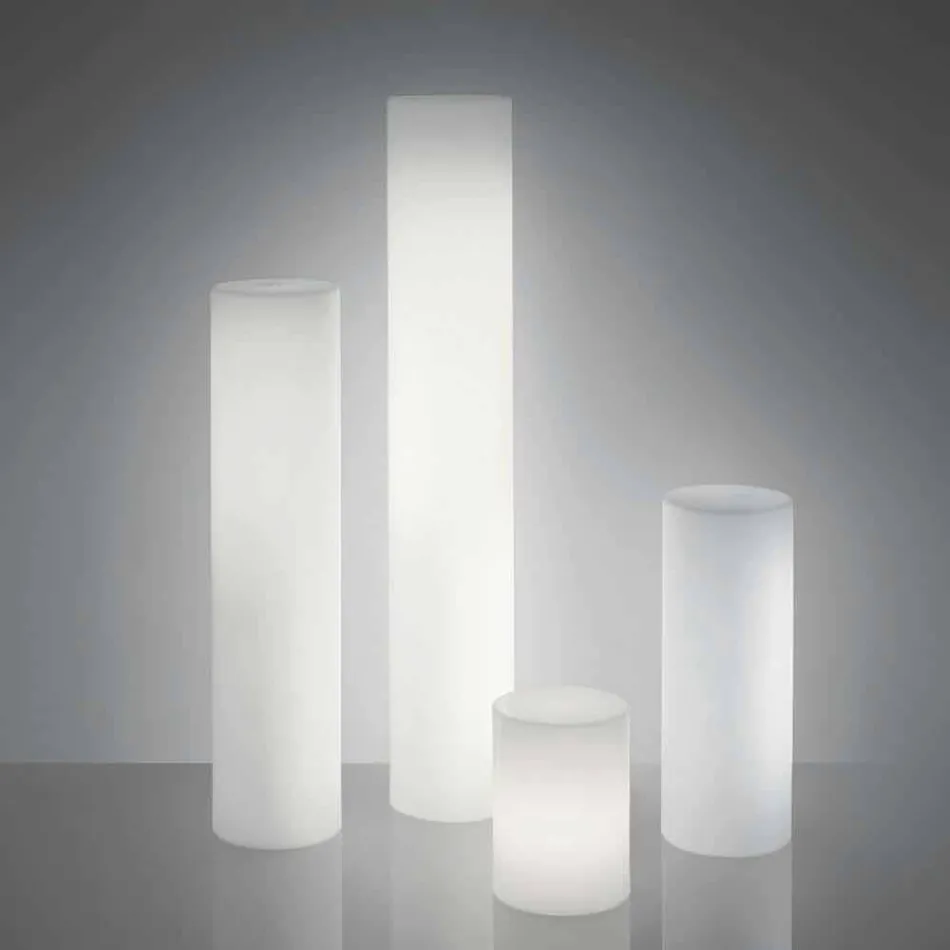 Slide Fluo cylindrisk golvlampa gjord i Italien Viadurini