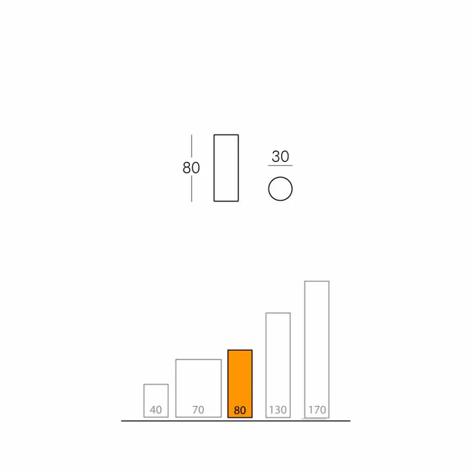 Slide Fluo cylindrisk golvlampa gjord i Italien Viadurini