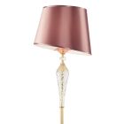 Klassisk golvlampa i handgjort glas och lyxig lampskärm - Flandern Viadurini