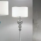 Klassisk golvlampa i italienskt hantverksglas och lampskärm - Memore Viadurini