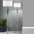 Klassisk golvlampa i italienskt hantverksglas och lampskärm - Memore