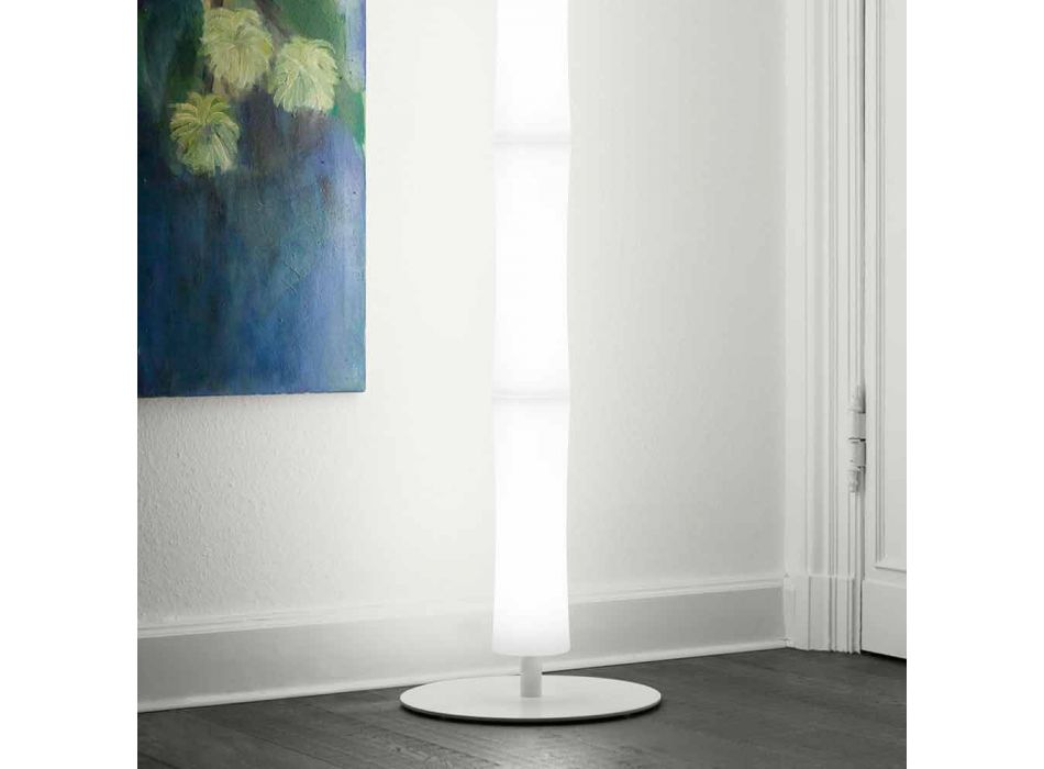 Golvlampa med lampskärm i vit polyeten Tillverkad i Italien - Asturien Viadurini