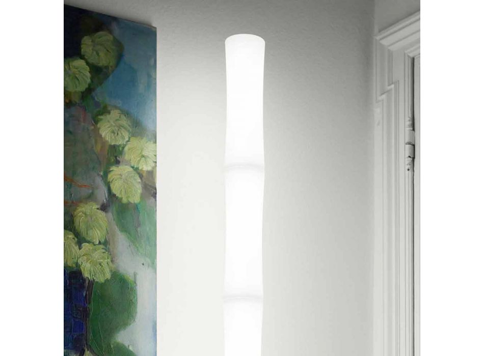 Golvlampa med lampskärm i vit polyeten Tillverkad i Italien - Asturien Viadurini