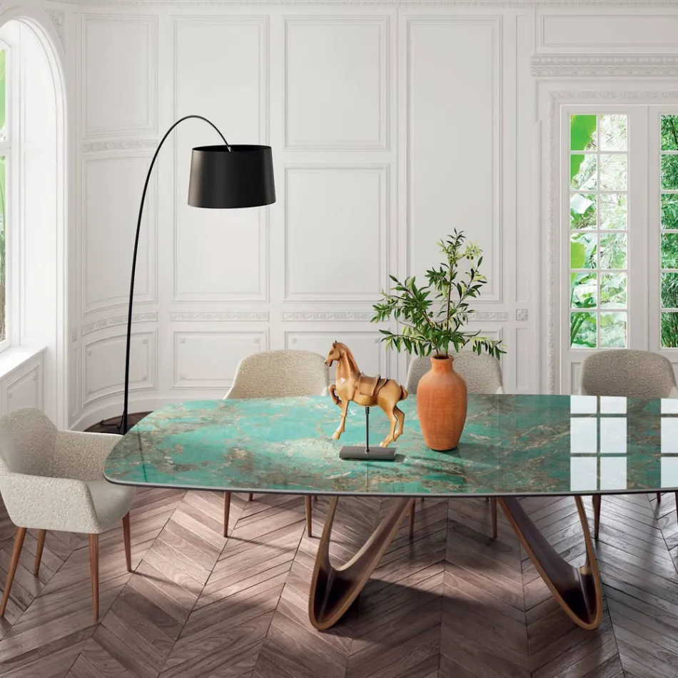 Golvlampa med svart kolstam Tillverkad i Italien - Terni Viadurini