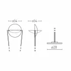 Golvlampa med metallkonstruktion och integrerad LED Tillverkad i Italien - Rione Viadurini