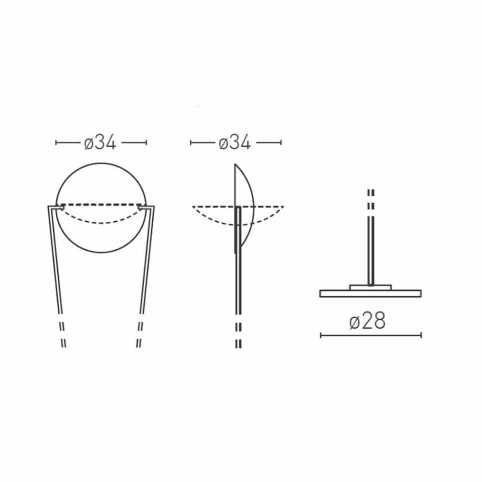 Golvlampa med metallkonstruktion och integrerad LED Tillverkad i Italien - Rione Viadurini