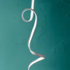 Golvlampa med struktur i målad metall med LED-ljus - Lumino Viadurini