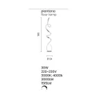 Golvlampa med struktur i målad metall med LED-ljus - Lumino Viadurini