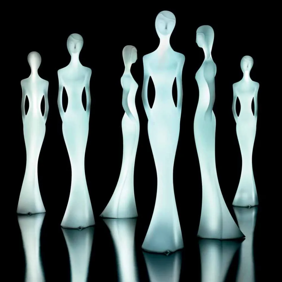 Trädgårdsgolvlampa med RGBW Led Light Statue Design - Penelope av Myyour Viadurini