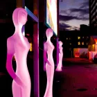 Trädgårdsgolvlampa med RGBW Led Light Statue Design - Penelope av Myyour Viadurini