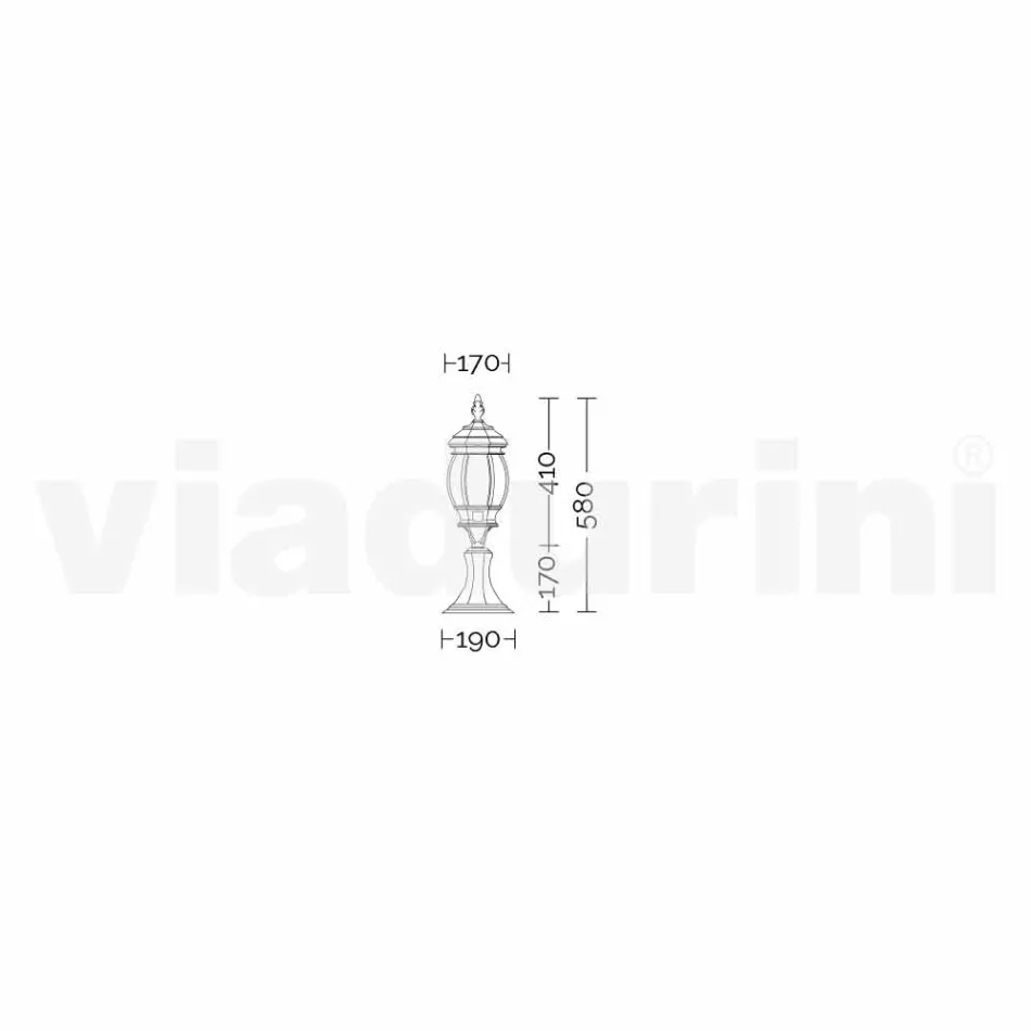 Anika Garden Aluminium golvlampa tillverkad i Italien Viadurini