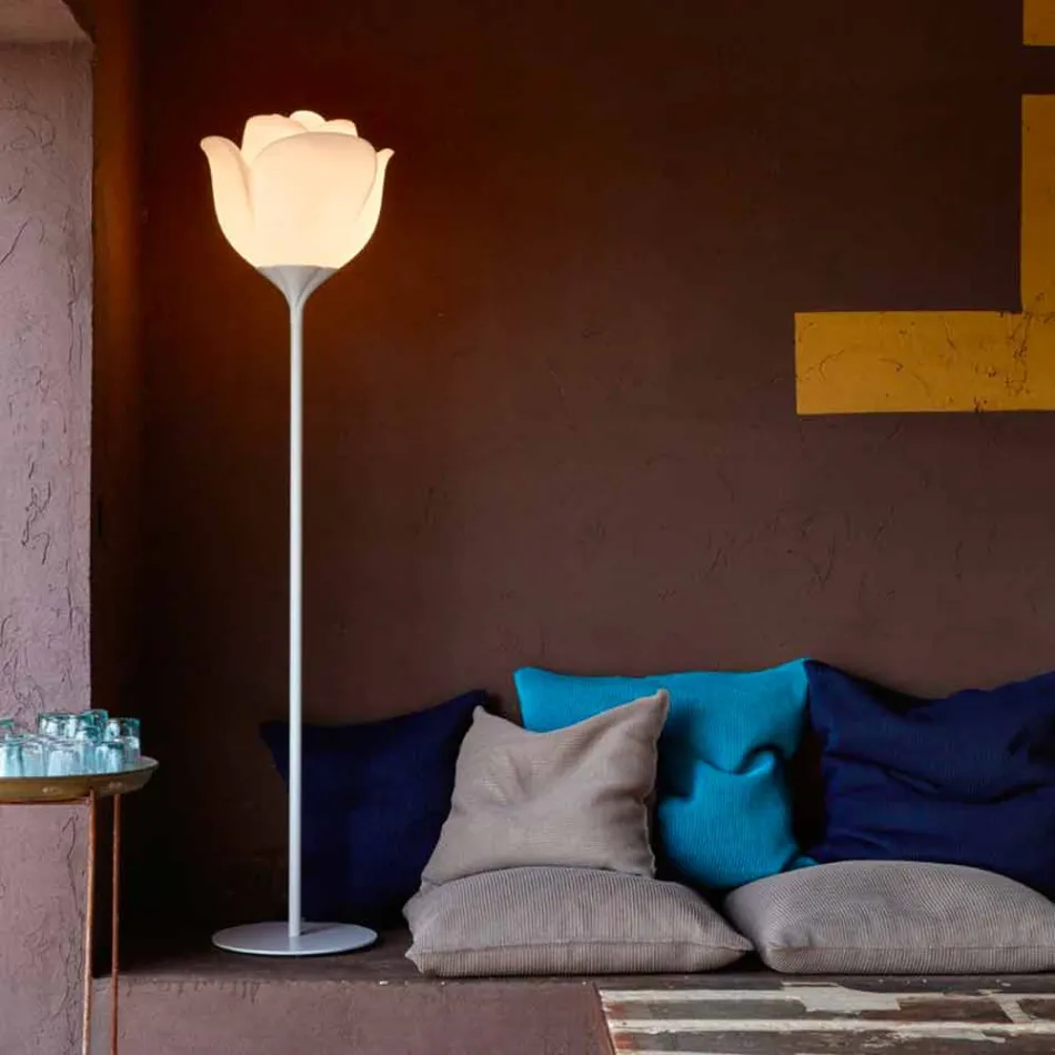 Inomhus plast blomma design golvlampa - Baby Love av Myyour Viadurini