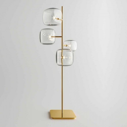 Design golvlampa med blank metallkonstruktion tillverkad i Italien - Donatina Viadurini