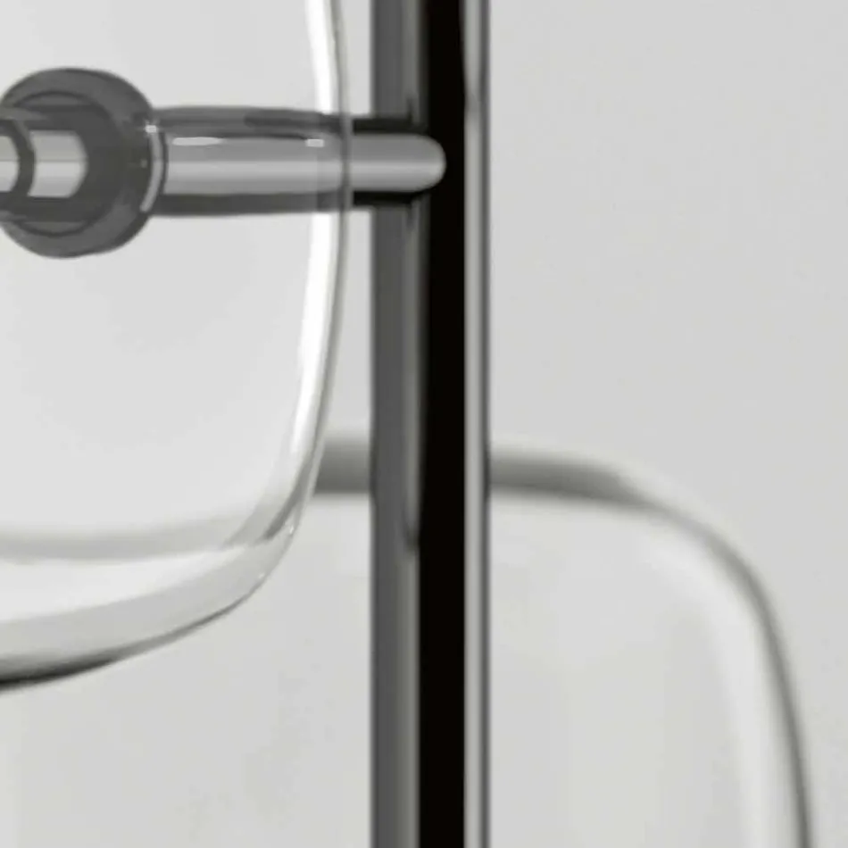 Design golvlampa med blank metallkonstruktion tillverkad i Italien - Donatina Viadurini