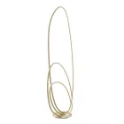 Design golvlampa i guldlackerad metall med LED - Simea Viadurini