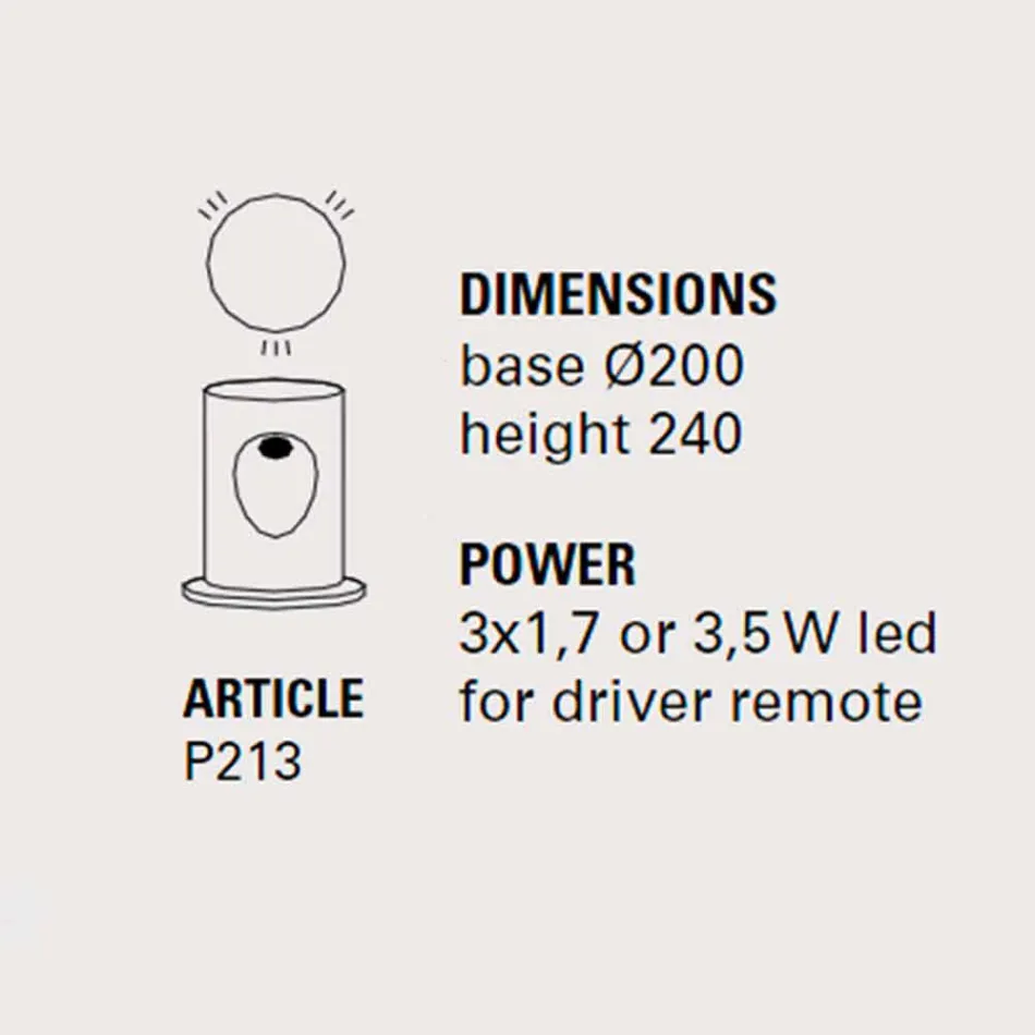 Golvlampa, modern design med 3 lampor, U-båt - Toscot Viadurini
