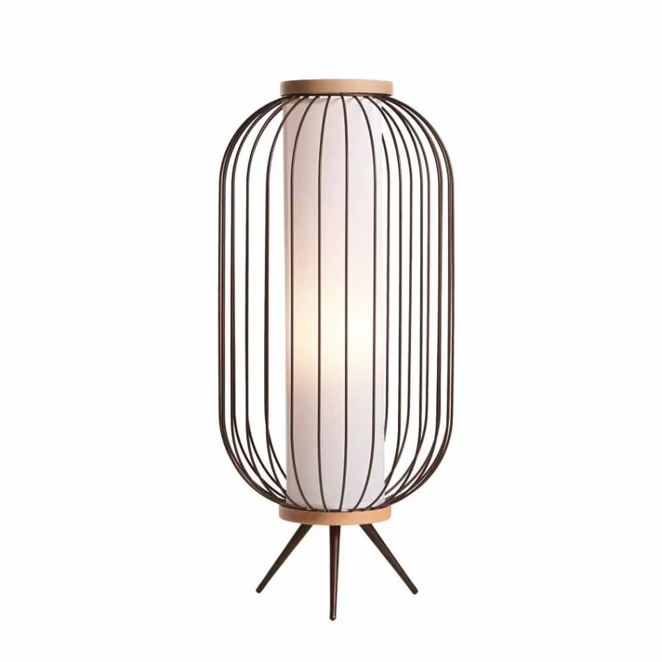 Golvlampa modern design i Ø37xh80 cm Fanny Steel Viadurini
