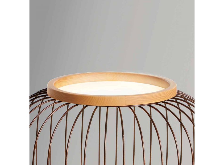 Golvlampa modern design i Ø37xh80 cm Fanny Steel Viadurini