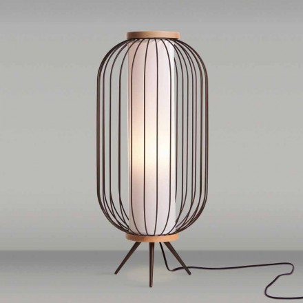 Golvlampa modern design i Ø37xh80 cm Fanny Steel Viadurini