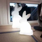 Design golvlampa, vit kanin för inomhus och utomhus - Conigliostar Viadurini