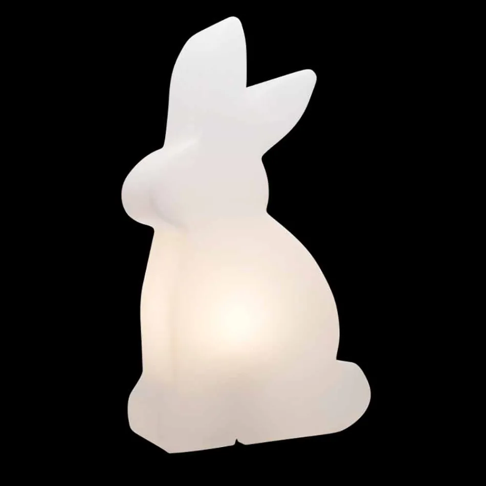 Design golvlampa, vit kanin för inomhus och utomhus - Conigliostar Viadurini
