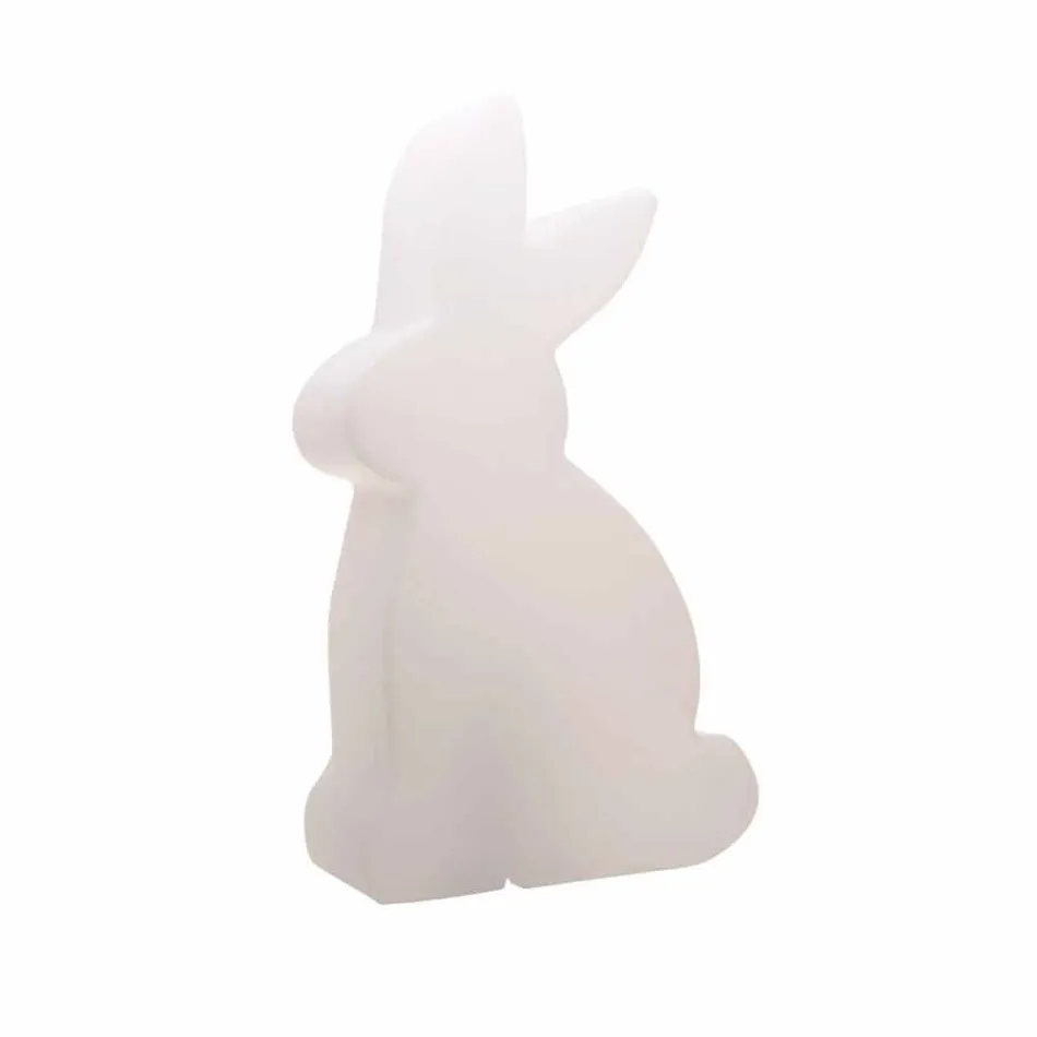 Design golvlampa, vit kanin för inomhus och utomhus - Conigliostar Viadurini