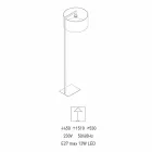 Design golvlampa i metall med linneskärm Tillverkad i Italien - Bali Viadurini