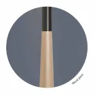 Design golvlampa i metall, trä och organza tillverkad i Italien - bom Viadurini