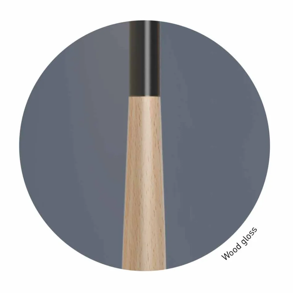 Design golvlampa i metall, trä och organza tillverkad i Italien - bom Viadurini