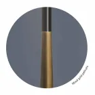 Design golvlampa i metall, trä och organza tillverkad i Italien - bom Viadurini