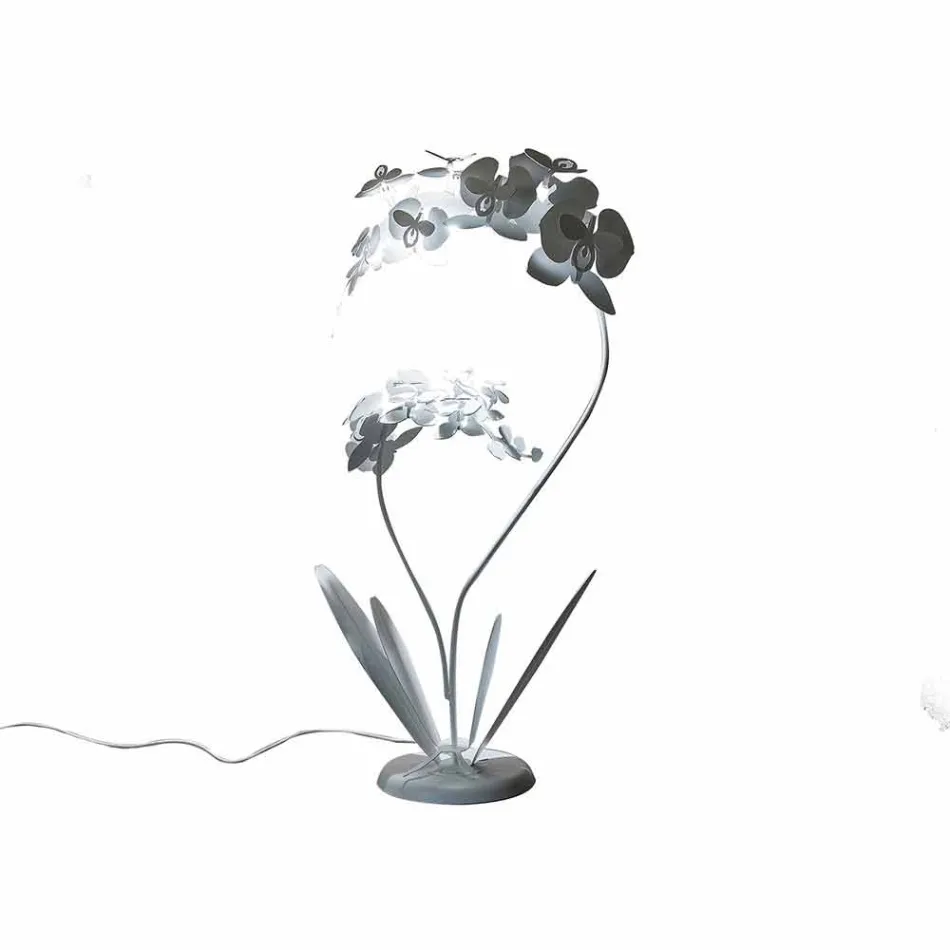 Modern design järngolvlampa tillverkad i Italien - Amorpha Viadurini