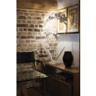 Modern design järngolvlampa tillverkad i Italien - Amorpha Viadurini