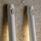 Utomhus golvlampa i vit teknopolymer design av 3 former - verktyg Viadurini