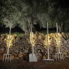 Utomhus golvlampa i vit teknopolymer design av 3 former - verktyg Viadurini