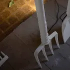 Utomhus golvlampa i vit teknopolymer design av 3 former - verktyg Viadurini