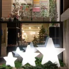 Vit eller röd stjärnformad golvlampa, modern design - Ringostar Viadurini