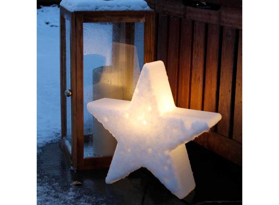 Vit eller röd stjärnformad golvlampa, modern design - Ringostar Viadurini