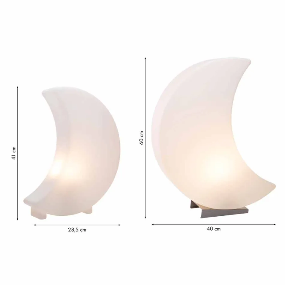 Moon Shape Golvlampa i plast 2 storlekar Modern design - Lunastar Viadurini