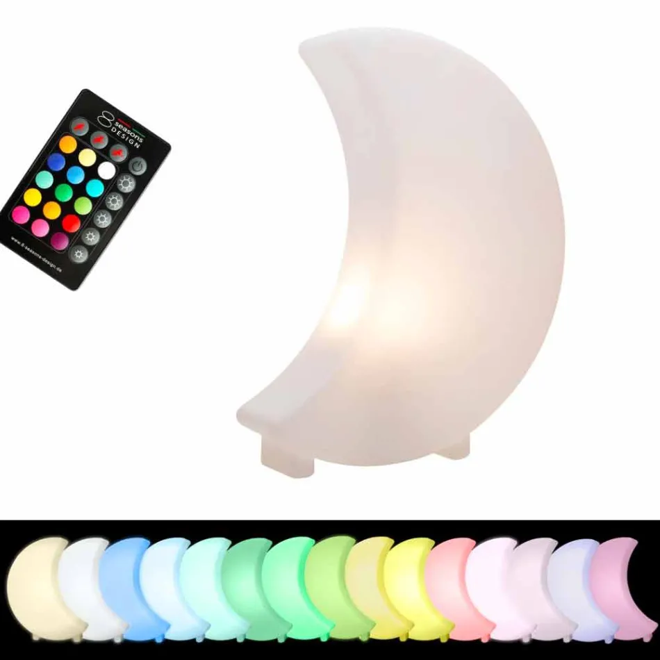 Moon Shape Golvlampa i plast 2 storlekar Modern design - Lunastar Viadurini