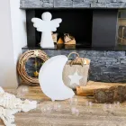 Moon Shape Golvlampa i plast 2 storlekar Modern design - Lunastar Viadurini