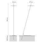 Trädgårdsgolvlampa aluminium vit design med näckrosblad - Cipriam Viadurini