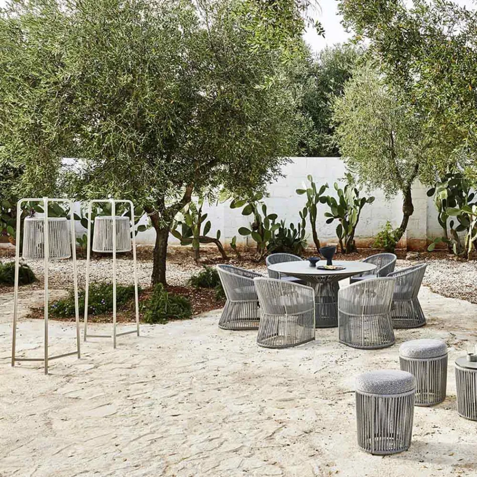 Golvlampa i aluminium och fiber Tillverkad i Italien - Tibidabo av Varaschin Viadurini