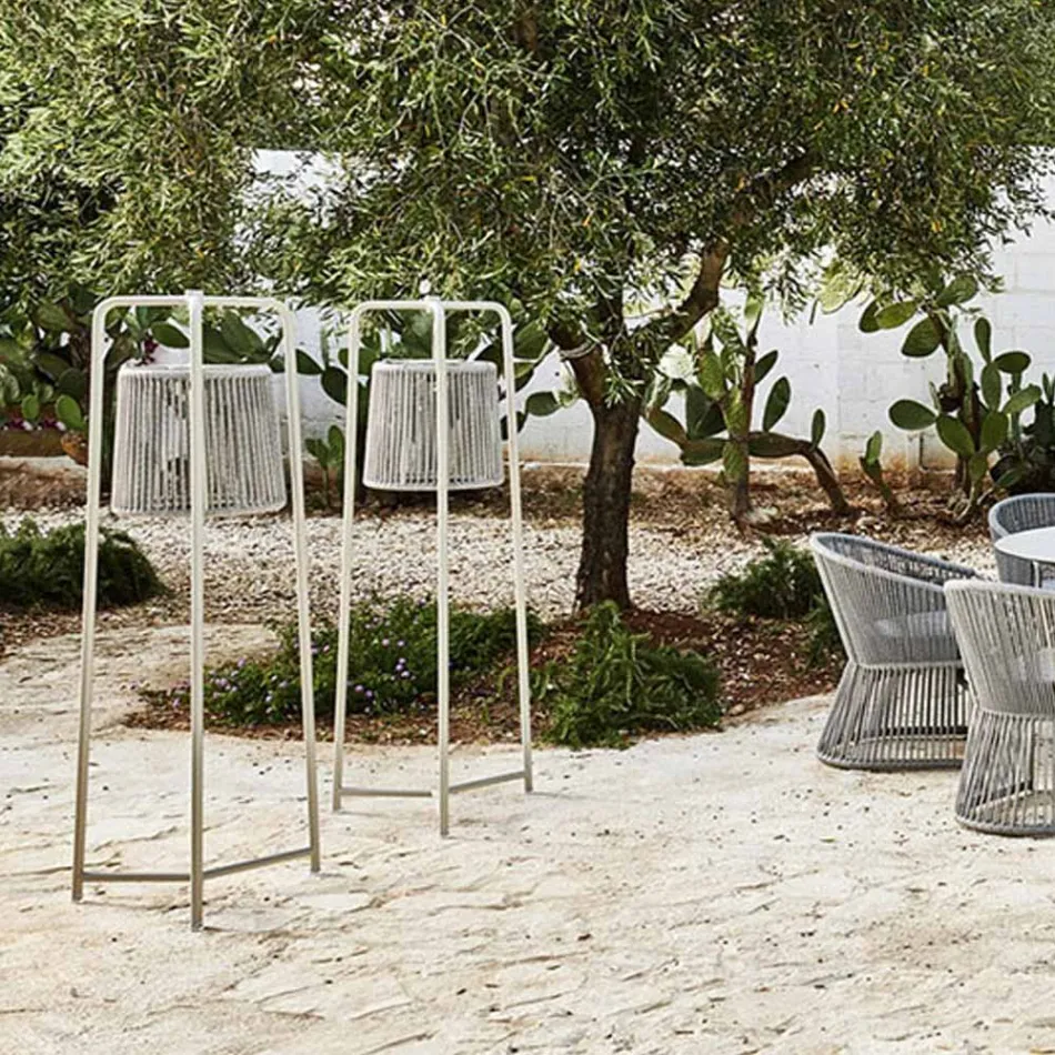 Golvlampa i aluminium och fiber Tillverkad i Italien - Tibidabo av Varaschin Viadurini