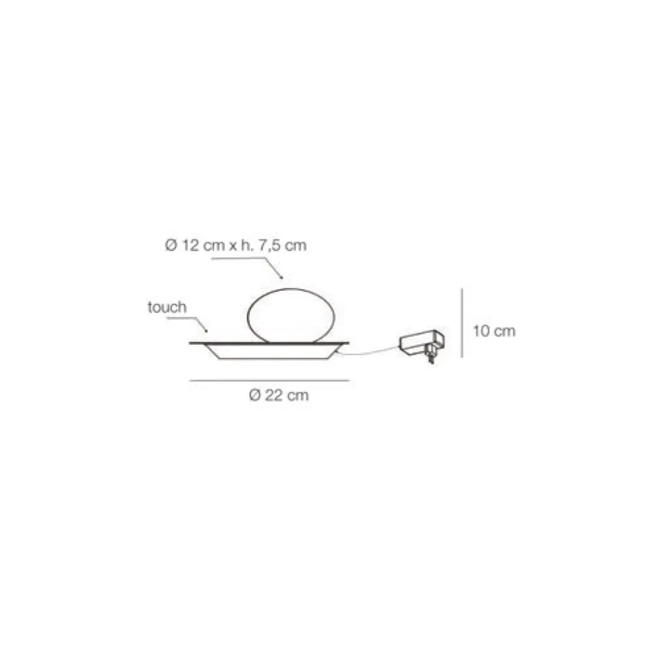 Golvlampa i aluminium, metall och vit glaslampa - Luma Viadurini