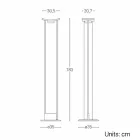 Golvlampa i lackerad metall med integrerad LED Made in Italy - Indra Viadurini