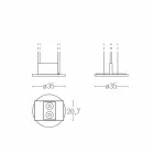 Golvlampa i lackerad metall med integrerad LED Made in Italy - Indra Viadurini