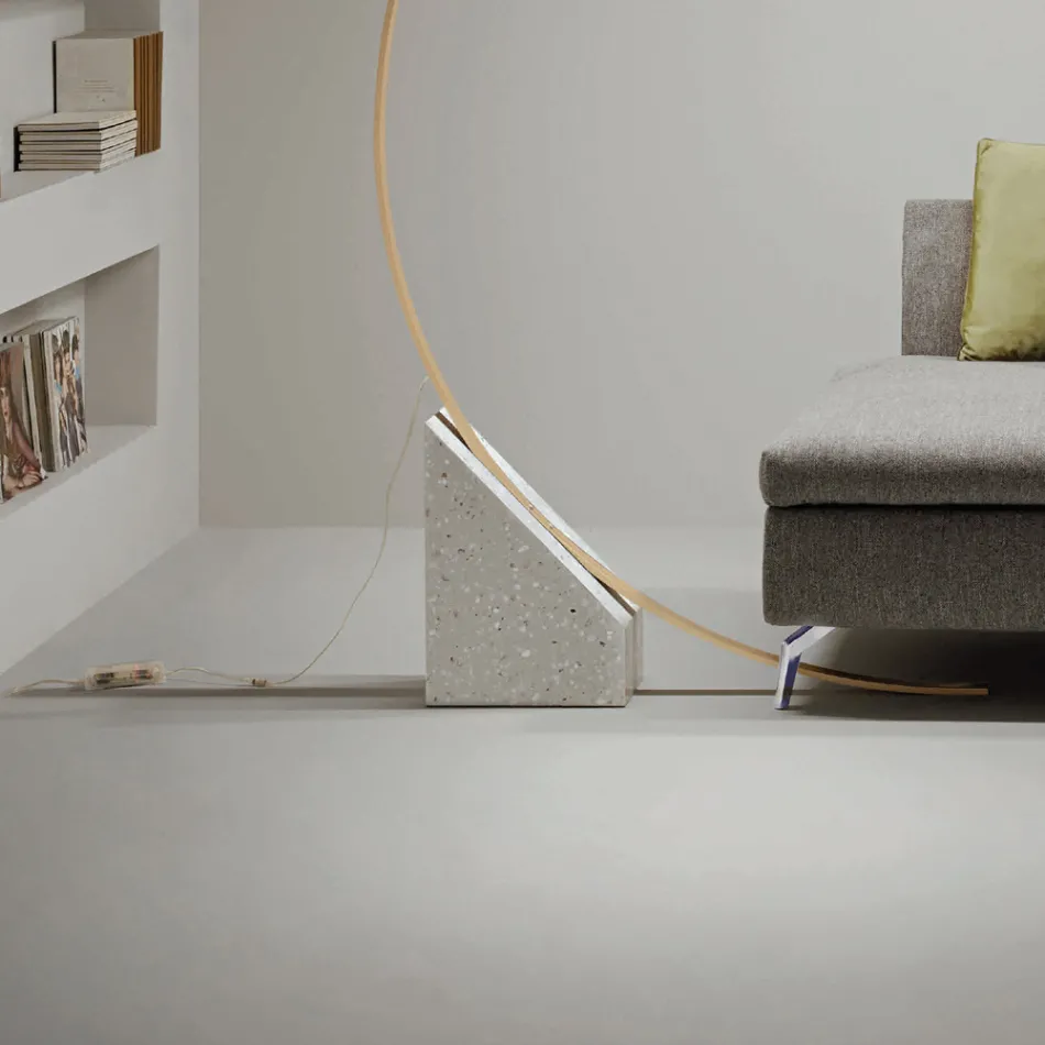 Golvlampa i målad metall med dimbart LED-ljus - Eucalyptus Viadurini