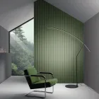 Golvlampa i metall målad i olika färger och dimbar LED - lönn Viadurini