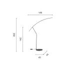 Golvlampa i metall målad i olika färger och dimbar LED - lönn Viadurini