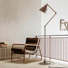 Golvlampa i mässing och järn med fog i vintagestil - Loft från Il Fanale Viadurini